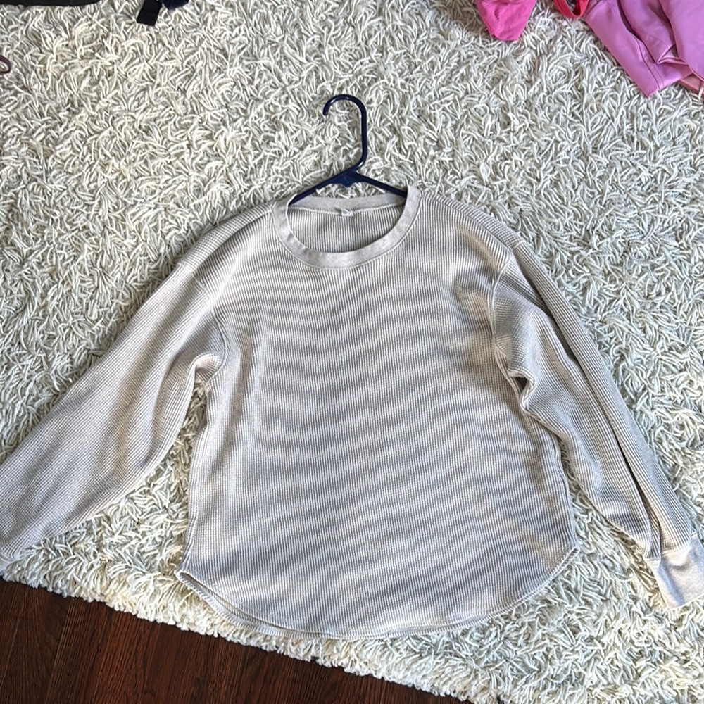 Women’s Uniqlo Cream Waffle Sweater